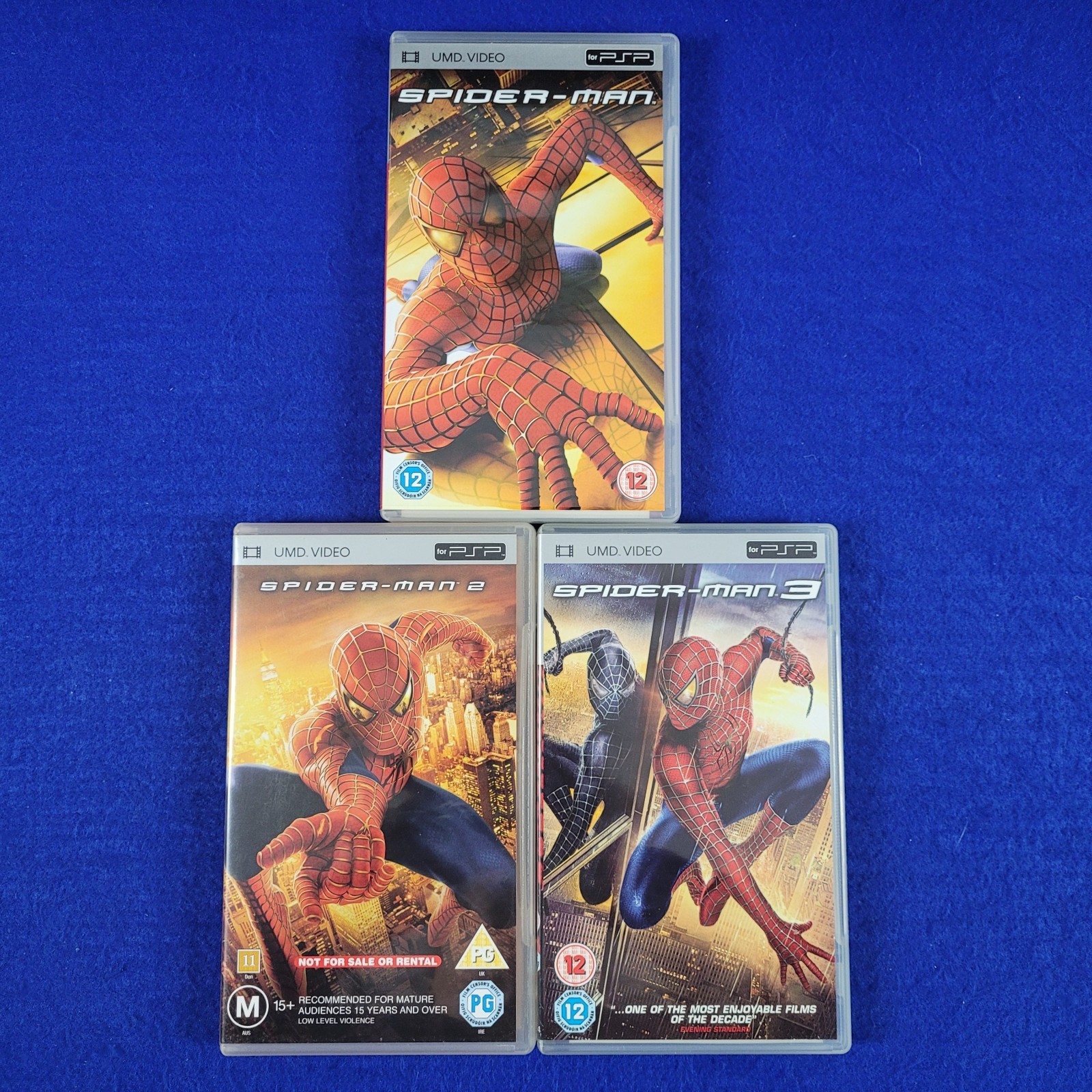 UMD video SPIDER-MAN x3 1 + 2 + 3 TRILOGY Collection Portable PSP REGION 2 PAL