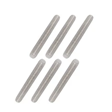 20 Pcs M6 x 50mm  Fully Threaded Rod Bar 304 Stainless Steel Studs Hardware
