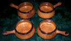 4 Lovely McCoy Pottery Canyon Mesa Handled Soup Bowls