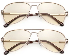 Aviator Blue Light Blacking Glasses Computer TV Phone Gaming Spring Hinge UV100%