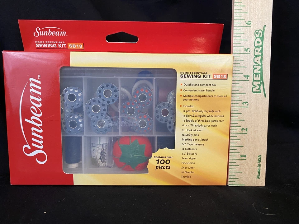 Nuevo kit de costura Sunbeam Home Essentials 100 piezas Foto 3 de 3