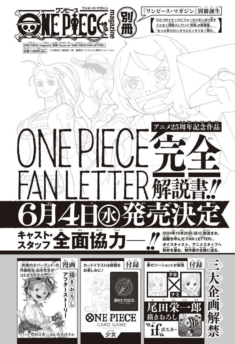 ONE PIECE FAN LETTER 4冊セット CARD P-096　少女 Girl P-096 PROMO NamiONE PIECE FAN LETTER Magazine One Piece