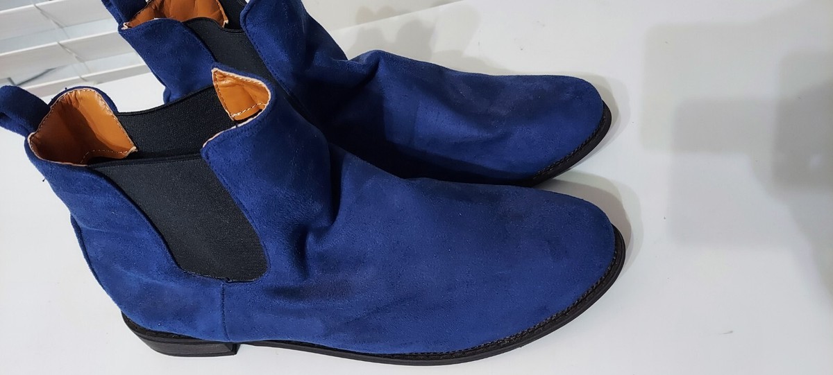Unbranded USA Made Blue Ankle Boots EU 48 Size 13 Pull On  display picture 3