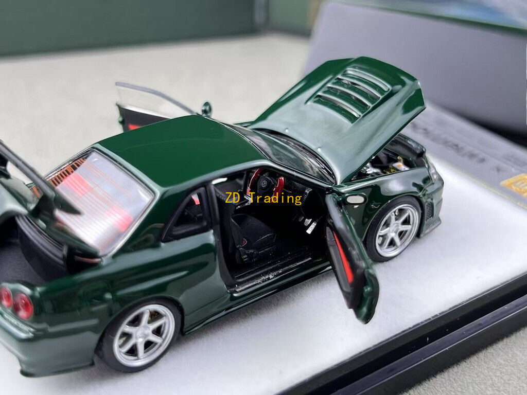 PGM 1:64 Green Skyline GTR R34 Nismo Z-Tune Sports Model
