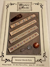NEW RARE MILADY'S NEEDLE SAMPLER BANDS RULE CROSS STITCH CHART PACK 2007