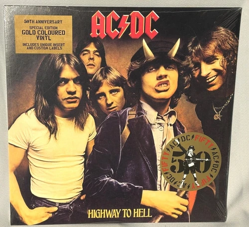 LP AC/DC Highway to Hell (ACDC) (GOLD Vinyl, 50th Ann 2024) NEW MINT SEALED