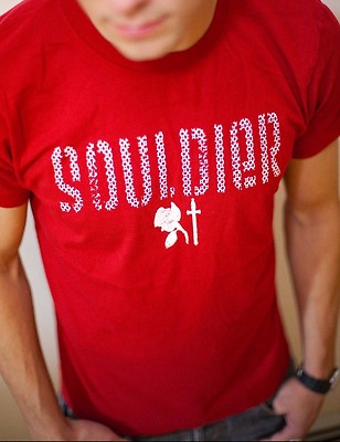 THREAD AND SOUL CLOTHING CO. ''SOULDIER'' Shirt, Red