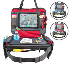 Kids Car Seat Travel Lap Tray with Unique Fold-in  No Need to Unload Again  Side