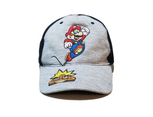 Prohibir De Dios graduado Super Mario Brothers Baseball Cap Youth Black Gray Cap Snap Back Goomba  Jump | eBay