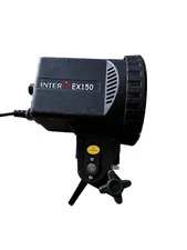 X2 Vintage Interfit EX150 Studio Lights W/ Reflectors And Cords