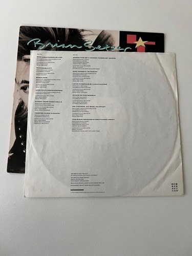 Brian Setzer Live Nude Guitars LP 1988 EMI E1-46963 Original Inner Sleeve EX - Picture 5 of 9