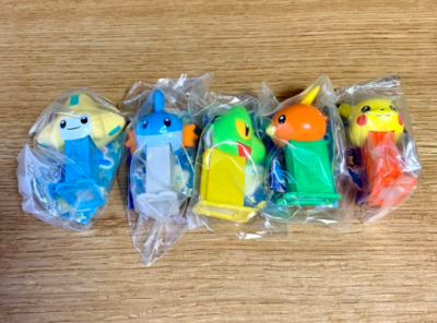mini PEZ Pokemon Set of 5 No Eggs Pikachu & others NEW Japan #221