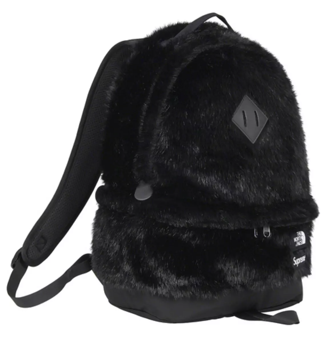 New Supreme x The North Face Faux Fur Backpack Black Bag Fall