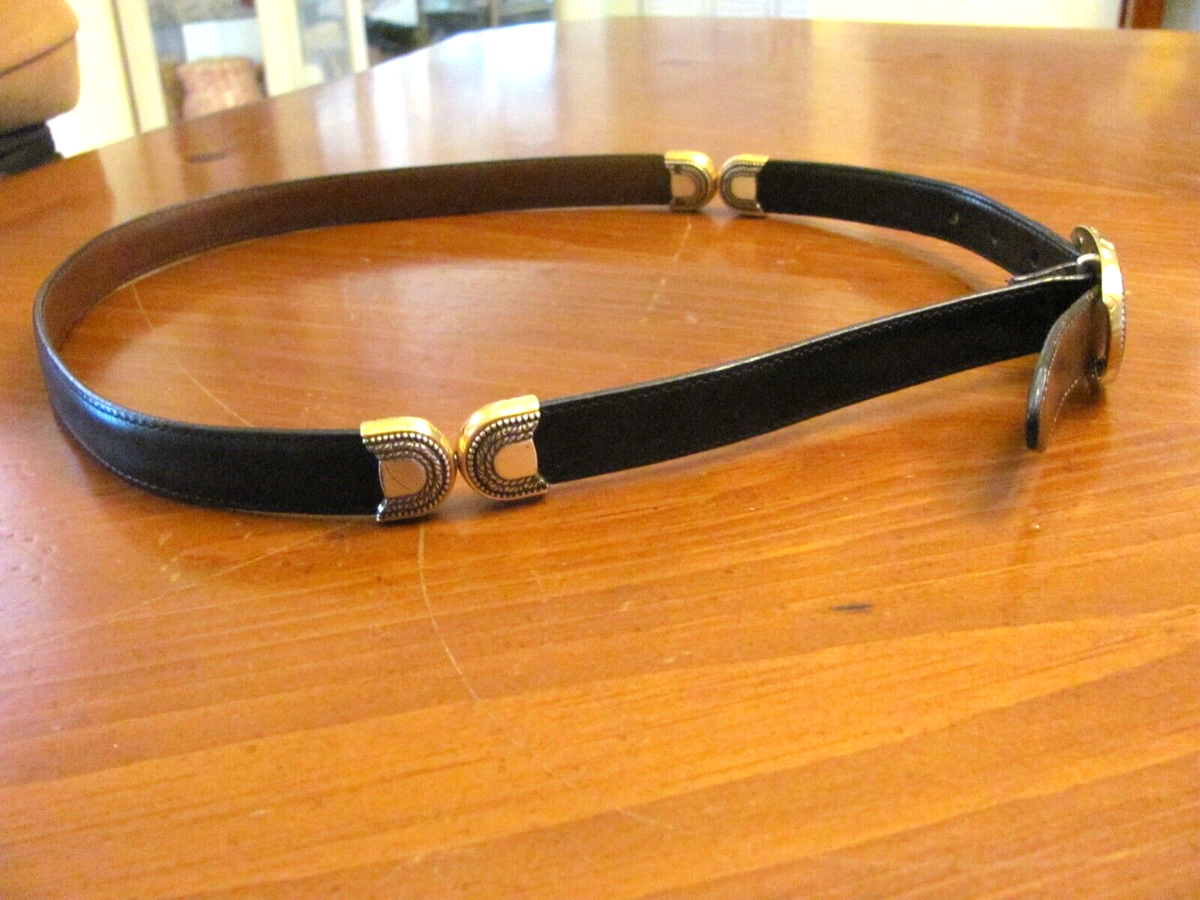 Brighton Womens Belt, Size 32/ML, Black with Brown Changeable Back Mantilla Reversible Belt - Brighton main image 3