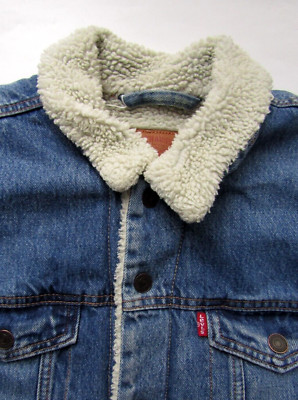 Levi's Sherpa Trucker 16365 Herren Jeansjacke Large Mittelblau LJKTC401