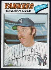 1977 Topps Baseball Card #598 Sparky Lyle New York Yankees EX-MT *eb