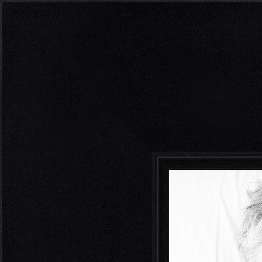 ArtToFrames 1.75" Custom Poster Frame Satin Black Flat Wood 1452 Large ...