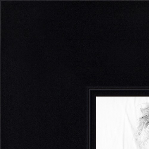 ArtToFrames 1.75" Custom Poster Frame Satin Black Flat Wood 1452 Large ...