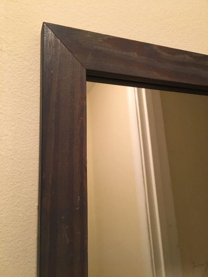 Rustic Farmhouse Window Pane Mirror Blue Gray Frame 22.75"x18.75" (LOCAL PICKUP) - Image 2 of 4