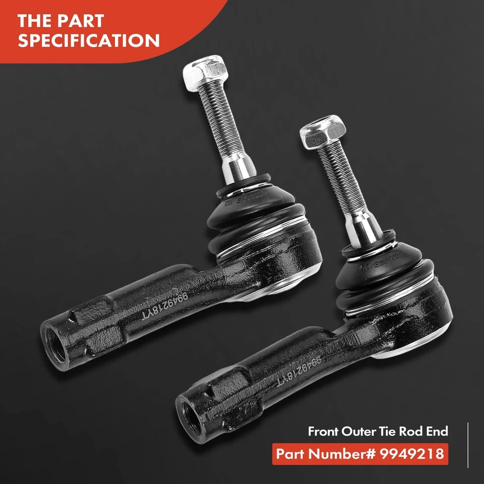 2x Outer Tie Rod Ends Front for Lancia Delta Fiat Bravo Stilo 2001-2014 9949218 - Image 4 of 4