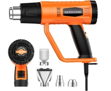 1800W Heat Gun - Dual-Temperature, 752℉ & 1112℉, 4 Nozzles, Overheat Protection