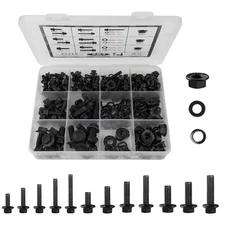 284Pcs Flange Hex Bolts and Nuts Kit,M6 Bolt,M8 x1.25 Bolts,M10-1.5, Metric Bolt