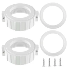 （White） 2PCS Pump Union Split Nut Repair Kit for Hot Tub Parts White 
