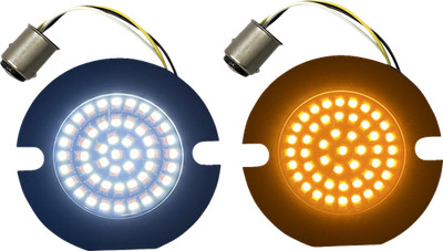 CUSTOM DYNAMICS Genesis 4 Amber/White LED Turn Signal Inserts GEN-4-AW-1157T