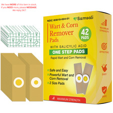 Wart Corn Remover Pads for Feet: 42 Pack 40 42 Pads, Yellow
