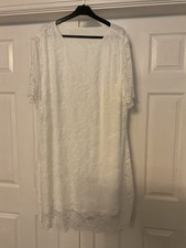 Ladies White Dress Lace Ideal Wedding Cruise Evening Size 22/24