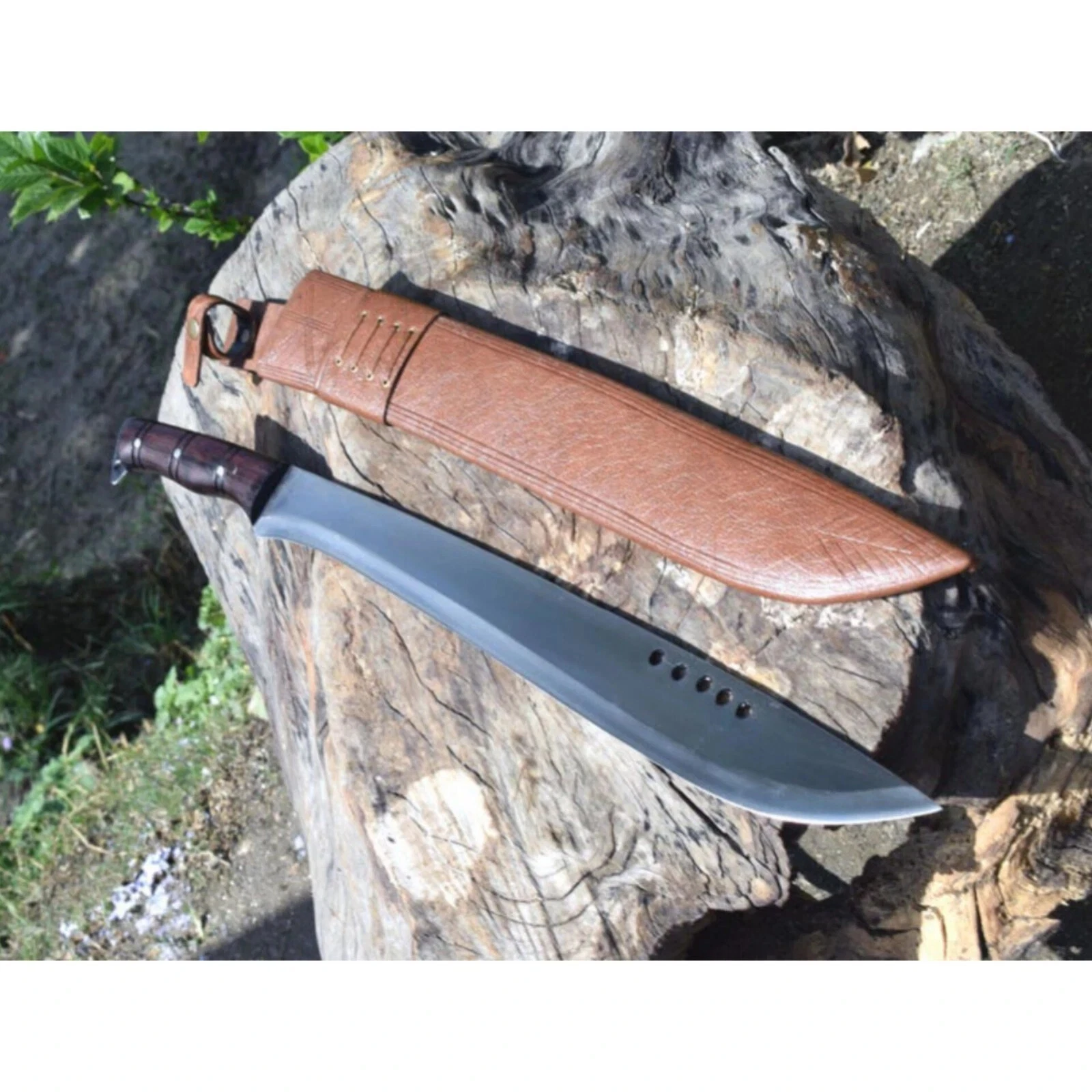 Custom Handmade Carbon Steel Blade Eli Machete Knife| Hunting Knife Camping