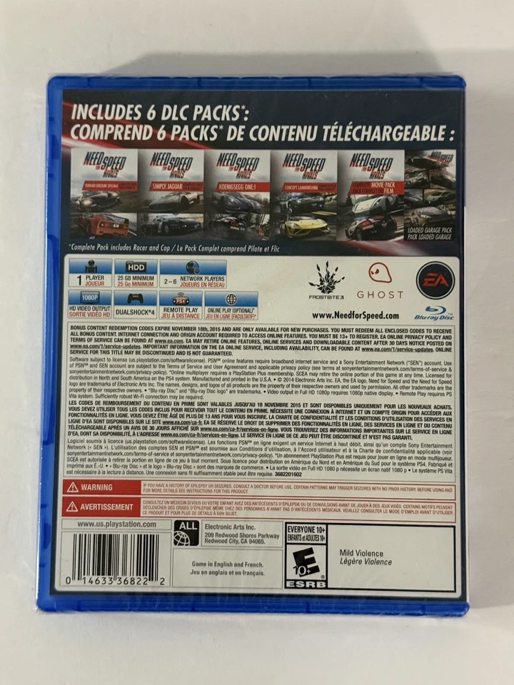 *RARE* Need for Speed Rivals Complete Edition PS4 BRAND NEW FACTORY SEALED - Image 2 of 2