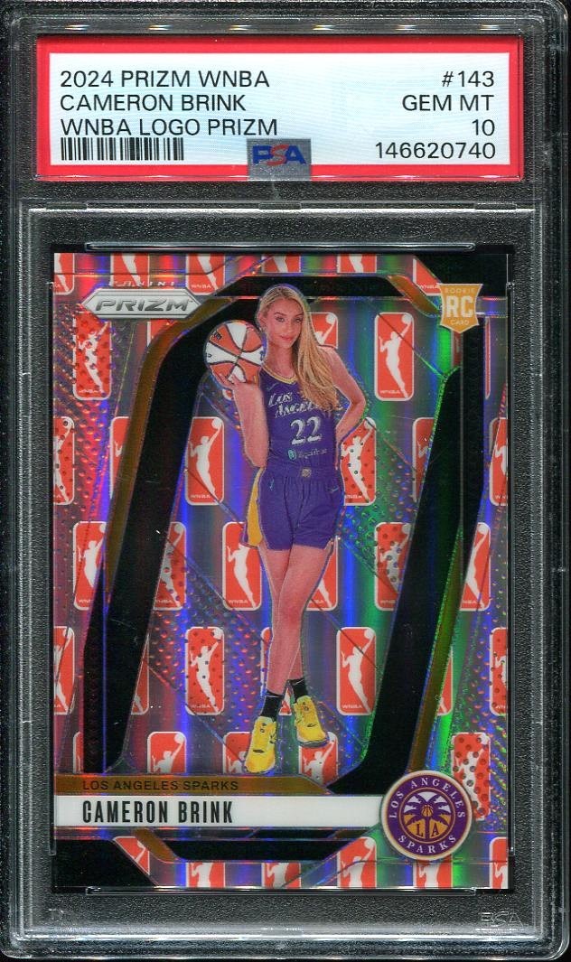 2024 Cameron Brink Rookie Card PSA 10 Prizm WNBA Logo #143 Los Angeles Sparks