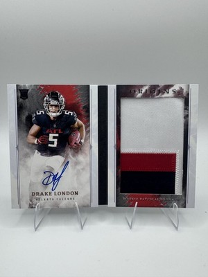 Drake London - 2022 Panini Origins  - Jumbo Booklet  Patch Auto /49 - Falcons RC