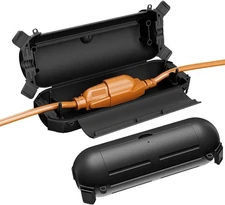 [2 Pack] Outdoor Extension Cord Safety Cover with Waterproof Seal, Weatherproof 