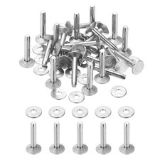 9x3.3x19mm Studs for Clothing, 100 Sets Spikes Leather Rivets, Aluminum