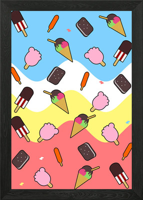 Eis überall gerahmtes Wandbild Poster Leinwanddruck Bild