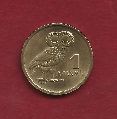 ?? Greece New stock 1973  1 drachma owl  high grade coins