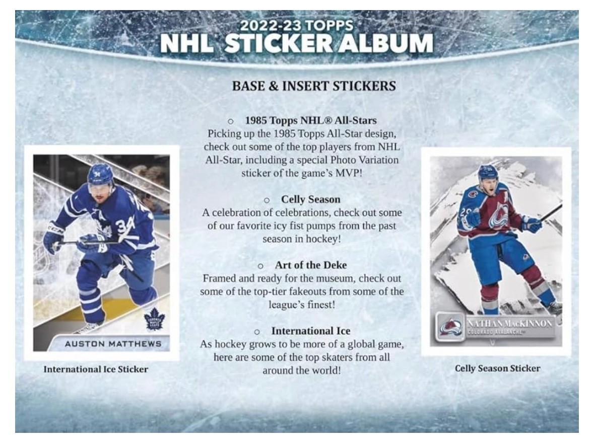 2022-23 Topps NHL Sticker Collection Hockey Factory Sealed Box 50 Packs