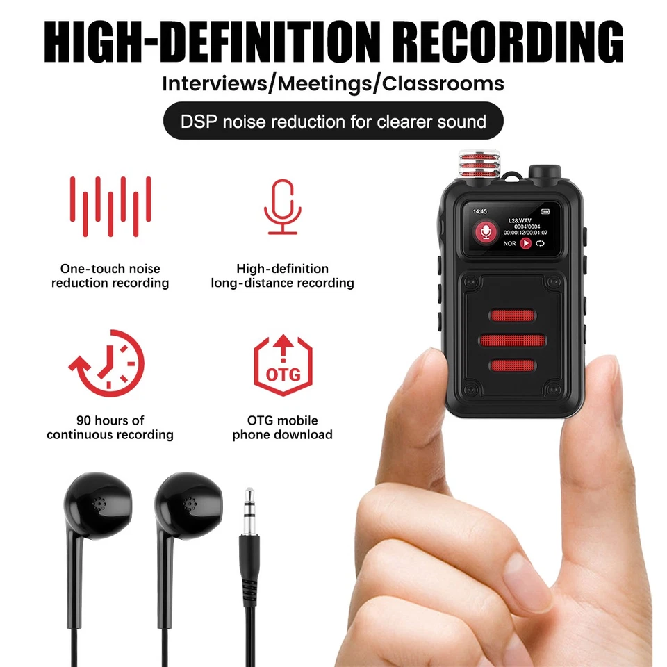 Mini Digital Voice Activated Recorder Dictaphone Audio Sound Recorder OTG 32G US - Image 3 of 4