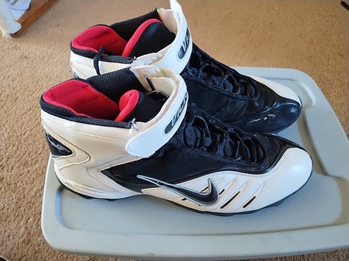 NIKE AIR ZOOM Michael Vick 2007 Cleats (Sz 13) Blk/Wht - Picture 20 of 24
