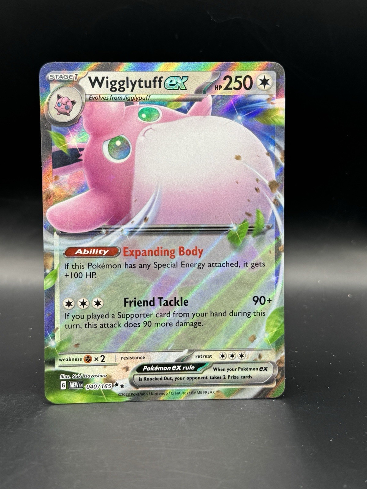 Pokemon Wigglytuff ex 040/165 Holo Double Rare Pokémon 151 NM