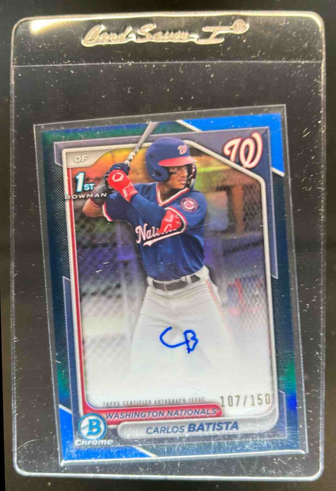 2024 Bowman Chrome Carlos Batista Auto Blue Refractor 1ST #107/150
