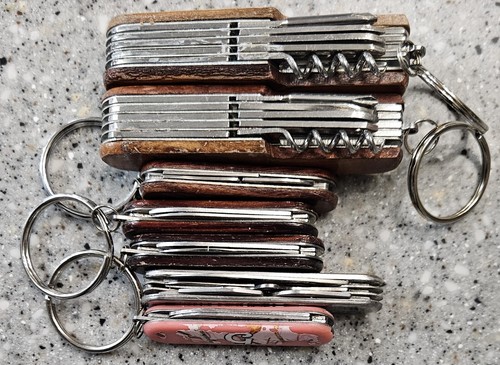 LK11&CL1 Lot 14 FoldBlade Pocket Knife Knives Swiss Army Multi Steel Cork Screw  - Picture 6 of 9