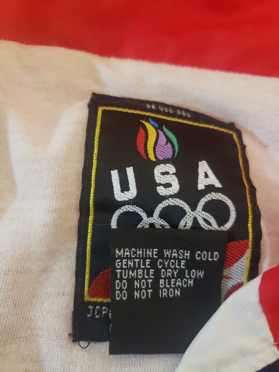 USA Olympic JC Penney Black Full Zip Multi-Colored