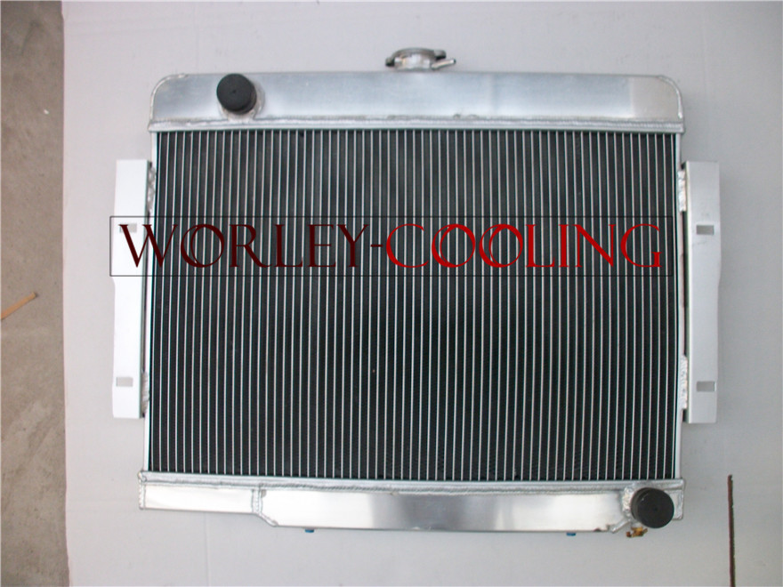 Aluminum Radiator With 2 Fans For Jeep CJ V8 Chevy Engine Swap (1972-1986 CJ5/CJ7)