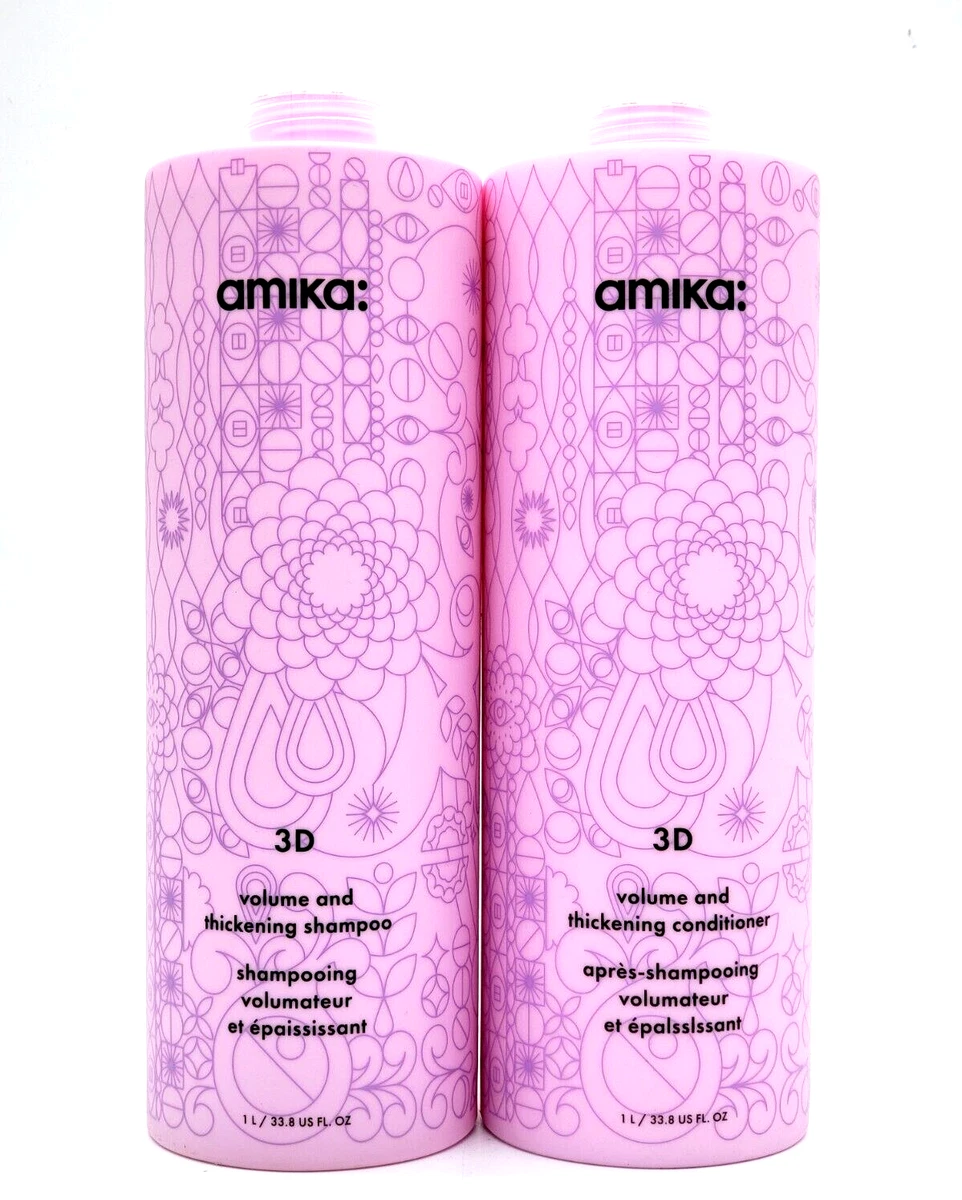 Amika 3D Volume and thickening Shampoo Conditioner 33.8 oz Duo