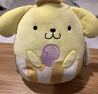 Original Squishmallows 8" Sanrio Hello Kitty Pompompurin With Ice Cream with Tag — photo 1
