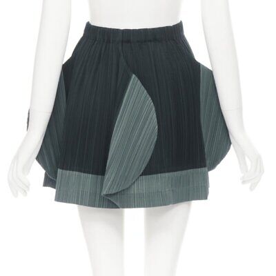 ISSEY MIYAKE 1991 navy grey colorblocked rounded sleeve top ISSEY MIYAKE 1991 navy grey colorblocked rounded sleeve top