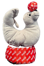 NWT Collectible Coca Cola Plush Seal With Nose Ball 12 INCH 2002 Christmas